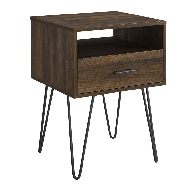 Kamille Single Hairpin Leg 1 Drawer Nightstand & Reviews AllModern